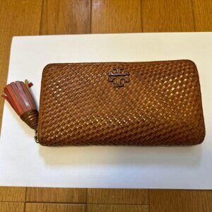 TORY BURCH Genuine Leather Long Clutch/ Wallet ( USED)